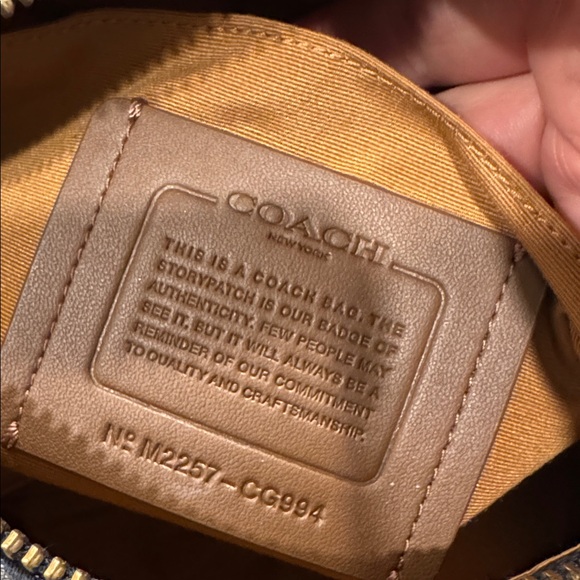 Coach Bag Warren Belt Bag Signature Chambray Pebbled Leather Navy Fanny Pack - Picture 12 of 17